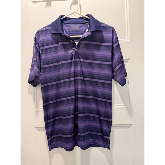 Hogan Other - Ben Hogan‎ Shirt Men's M Purple Striped Performance Golf Polo